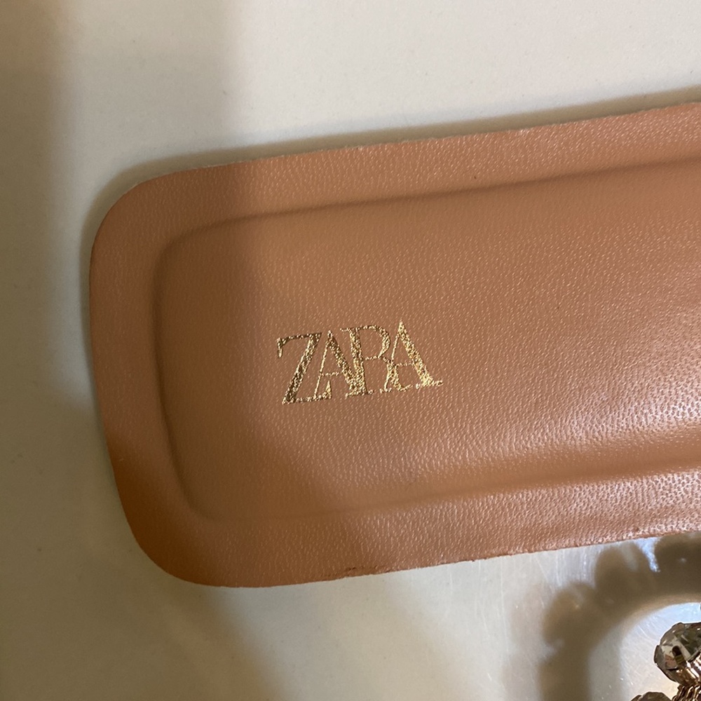 Zara Flat Rhinestone Sandals - Picture 7 of 9